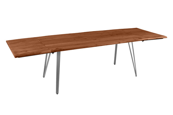 #nussbaumfarben #180(280)x90 #vierfuß-gestellsilber