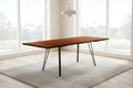 #nussbaumfarben #140(220)x90 #vierfuß-gestellschwarz