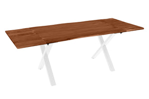 #nussbaumfarben #160(260)x90 #x-gestellweiß