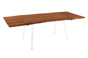 #nussbaumfarben #140(220)x90 #vierfuß-gestellweiß
