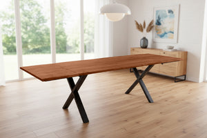 #nussbaumfarben #180(280)x90 #x-gestellschwarz