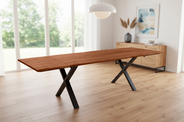 #nussbaumfarben #180(280)x90 #x-gestellschwarz