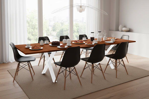 #nussbaumfarben #220(320)x100 #x-gestellweiß