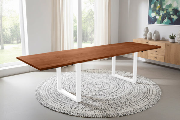 #nussbaumfarben #180(280)x90 #u-gestellweiß