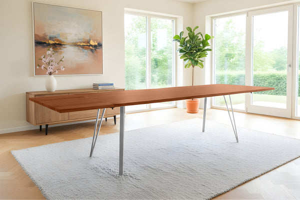 #nussbaumfarben #220(320)x100 #vierfuß-gestellsilber