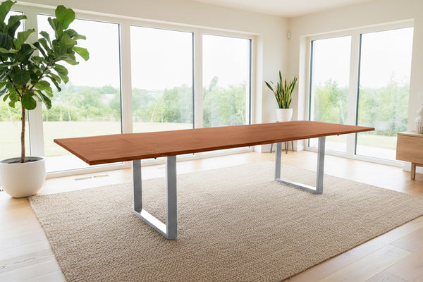 #nussbaumfarben #200(300)x100 #u-gestellsilber