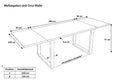 #nussbaumfarben #200(300)x100 #u-gestellschwarz