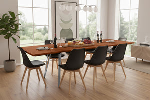 #nussbaumfarben #180(280)x90 #vierfuß-gestellsilber
