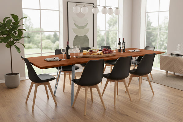 #nussbaumfarben #180(280)x90 #vierfuß-gestellsilber