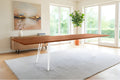 #nussbaumfarben #220(320)x100 #vierfuß-gestellweiß