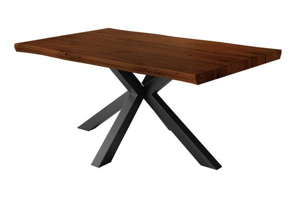 #holznussbaum-optik #140x80 #spider-gestellschwarz
