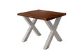 #holznussbaum-optik #80x80 #x-gestellsilber