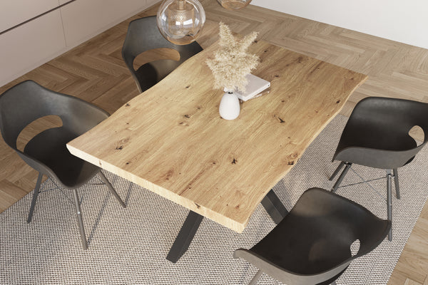 #holzwildeiche-optik #140x80 #spider-gestellschwarz