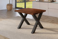 #holznussbaum-optik #80x80 #x-gestellschwarz