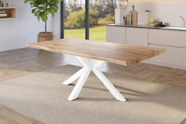 #holzwildeiche-optik #180x90 #spider-gestellweiß