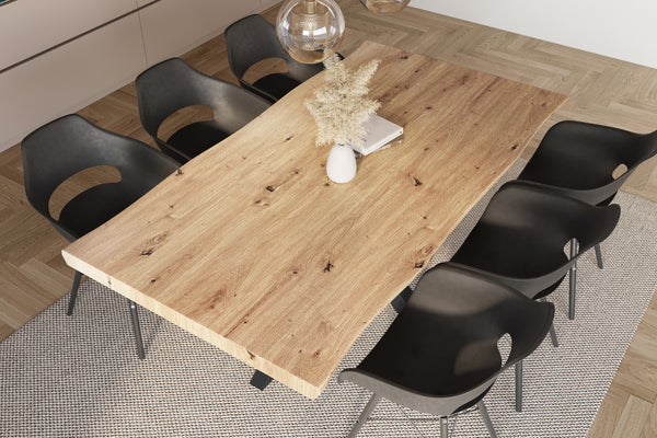#holzwildeiche-optik #220x100 #spider-gestellschwarz