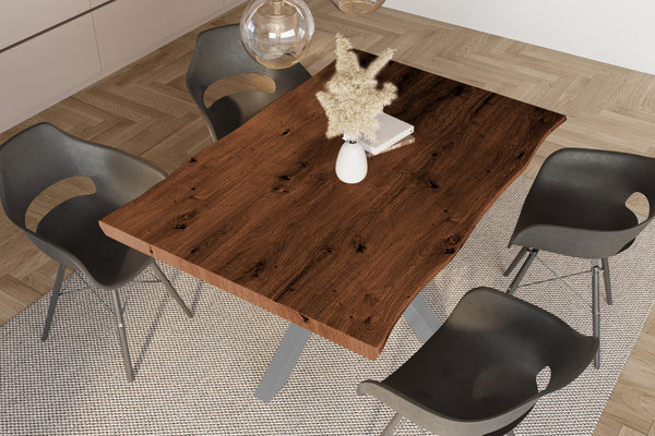 #holznussbaum-optik #120x80 #spider-gestellsilber
