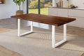 #holznussbaum-optik #180x90 #u-gestellweiß