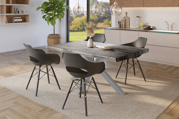 #holzgrau-optik #140x80 #spider-gestellsilber