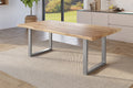 #holzwildeiche-optik #180x90 #u-gestellsilber
