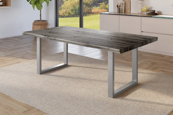 #holzgrau-optik #180x90 #u-gestellsilber