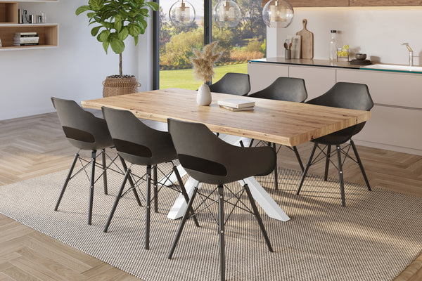 #holzwildeiche-optik #180x90 #spider-gestellweiß