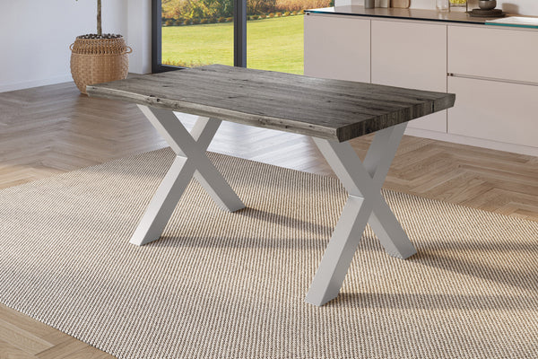 #holzgrau-optik #120x80 #x-gestellsilber