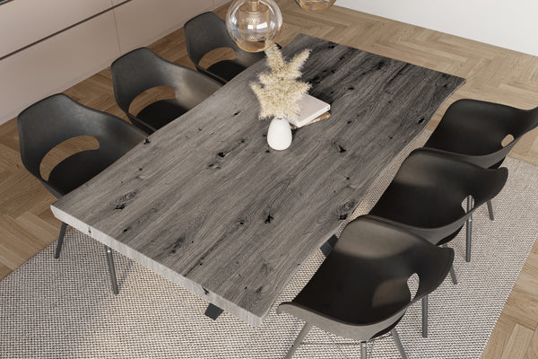 #holzgrau-optik #220x100 #spider-gestellschwarz
