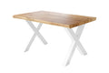 #holzwildeiche-optik #140x80 #x-gestellweiß