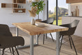 #holzwildeiche-optik #160x85 #u-gestellsilber