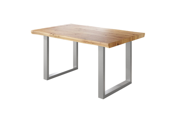 #holzwildeiche-optik #120x80 #u-gestellsilber