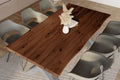#holznussbaum-optik #220x100 #x-gestellsilber