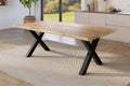 #holzwildeiche-optik #220x100 #x-gestellschwarz