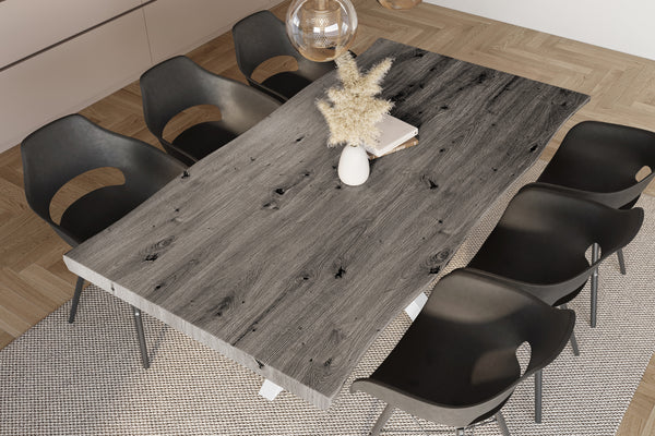 #holzgrau-optik #220x100 #spider-gestellweiß