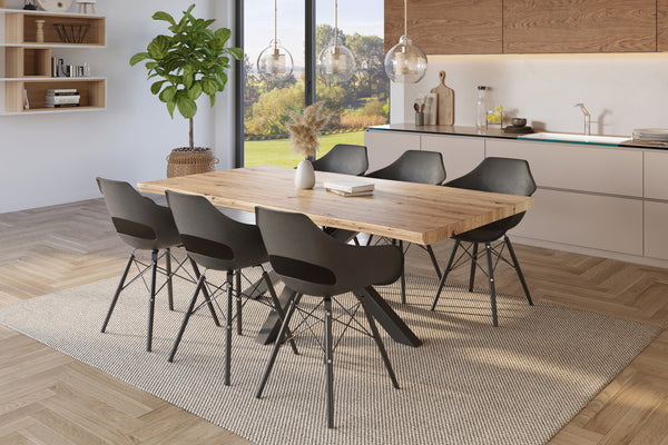 #holzwildeiche-optik #220x100 #spider-gestellschwarz