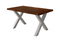 #holznussbaum-optik #140x80 #x-gestellsilber