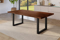 #holznussbaum-optik #220x100 #u-gestellschwarz