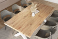 #holzwildeiche-optik #220x100 #x-gestellweiß