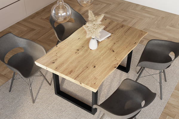 #holzwildeiche-optik #120x80 #u-gestellschwarz