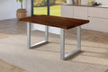 #holznussbaum-optik #120x80 #u-gestellsilber
