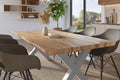 #holzwildeiche-optik #220x100 #x-gestellsilber
