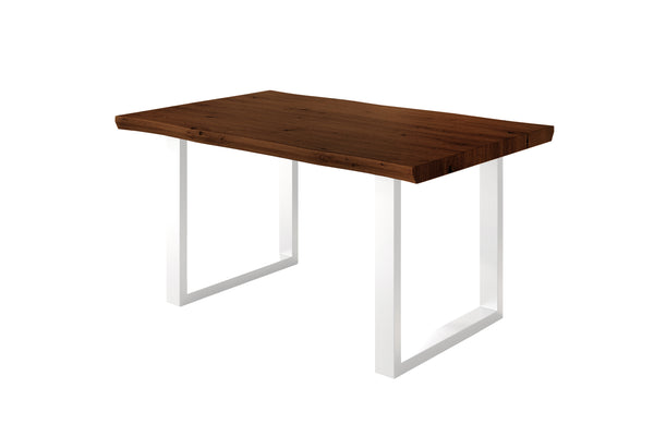 #holznussbaum-optik #140x80 #u-gestellweiß