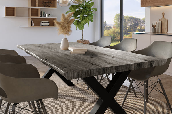 #holzgrau-optik #220x100 #x-gestellschwarz