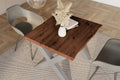 #holznussbaum-optik #80x80 #x-gestellsilber