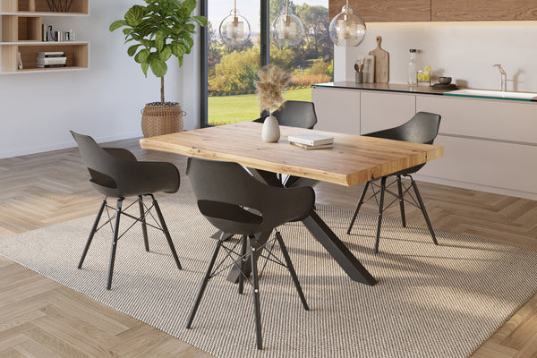 #holzwildeiche-optik #140x80 #spider-gestellschwarz