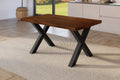 #holznussbaum-optik #120x80 #x-gestellschwarz
