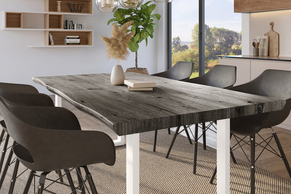 #holzgrau-optik #220x100 #u-gestellweiß
