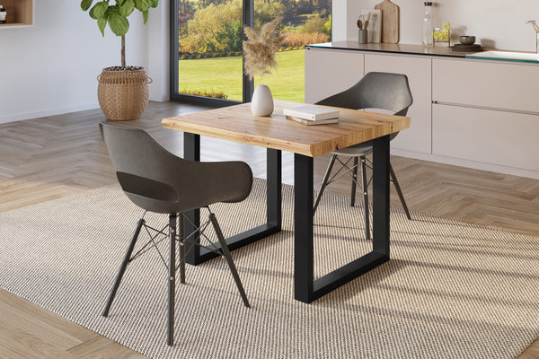 #holzwildeiche-optik #80x80 #u-gestellschwarz