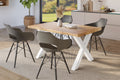 #holzwildeiche-optik #160x85 #x-gestellweiß