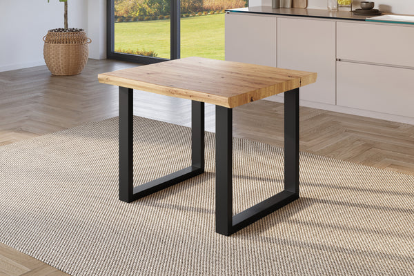 #holzwildeiche-optik #80x80 #u-gestellschwarz